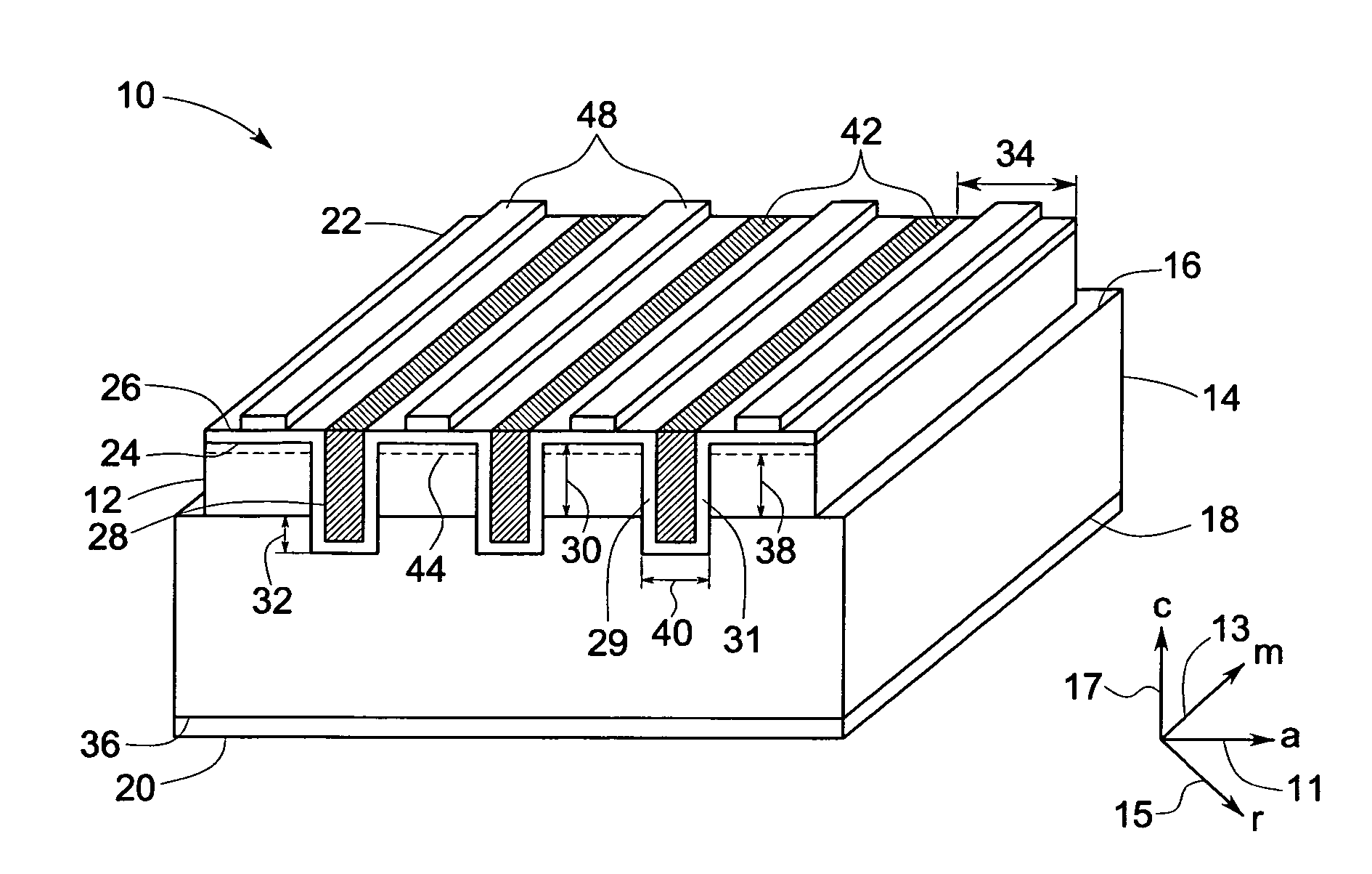 Vertical heterostructure field effect transistor and associated method