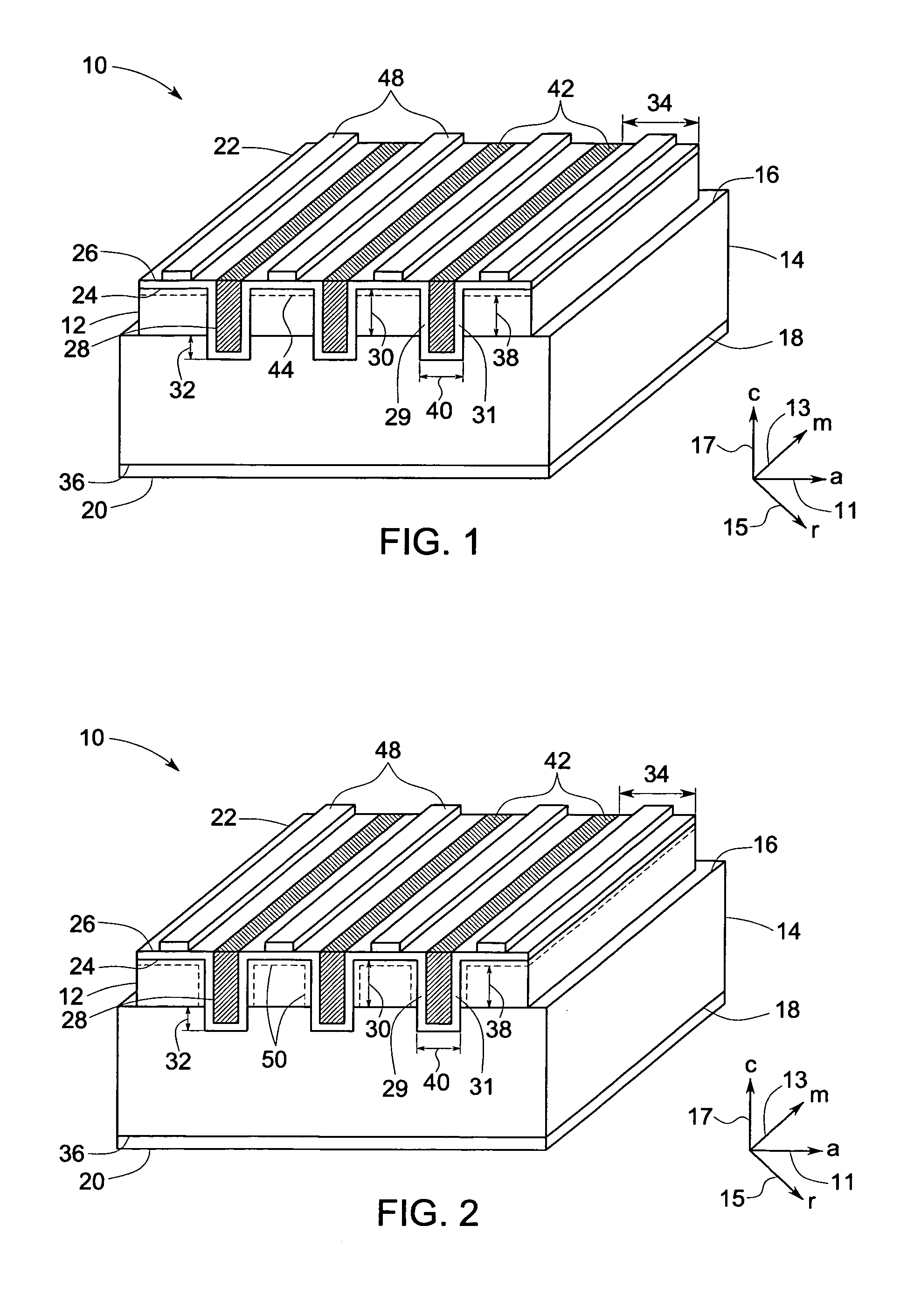 Vertical heterostructure field effect transistor and associated method