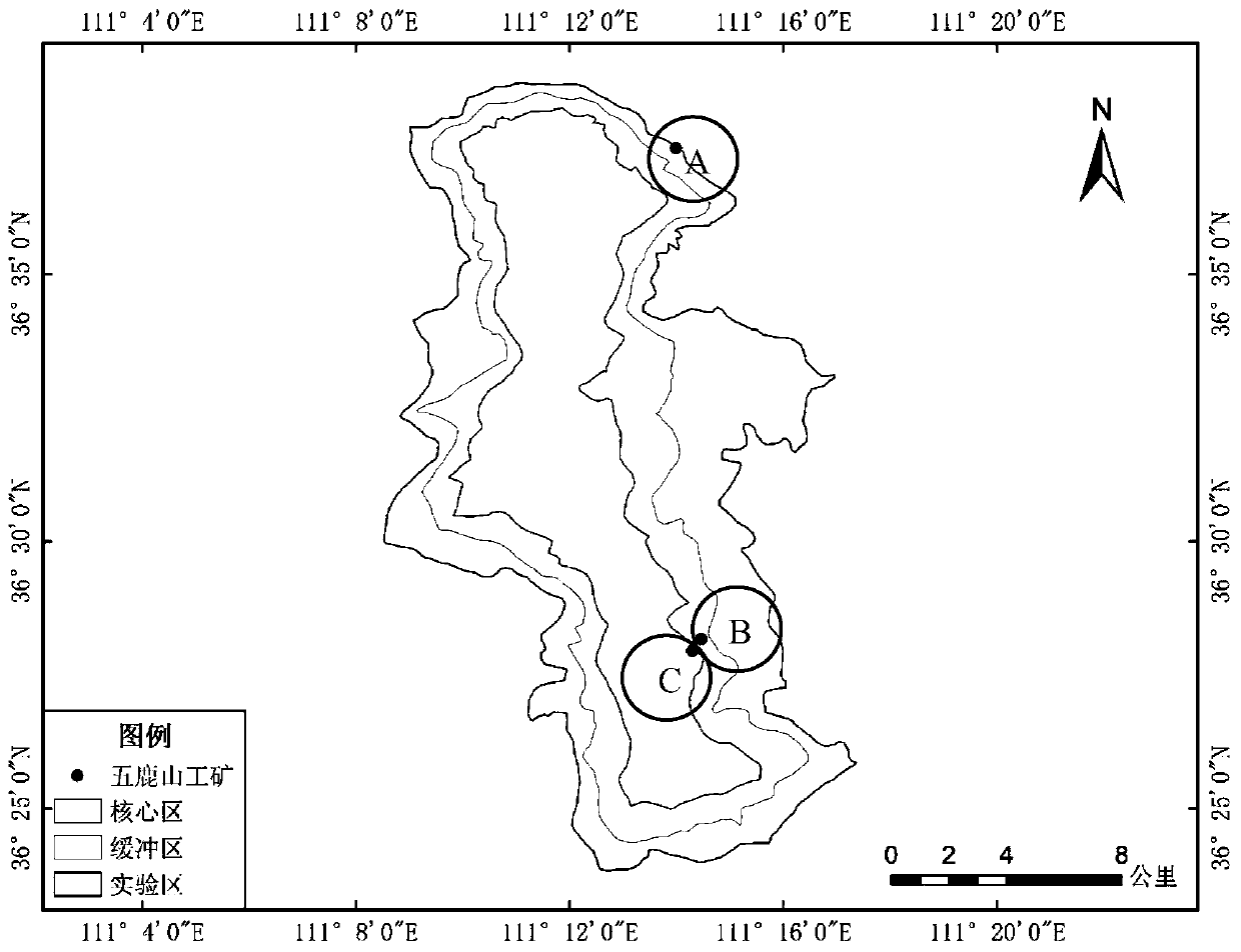 Method and system for evaluating ecological influence of development and construction projects in natural protection area