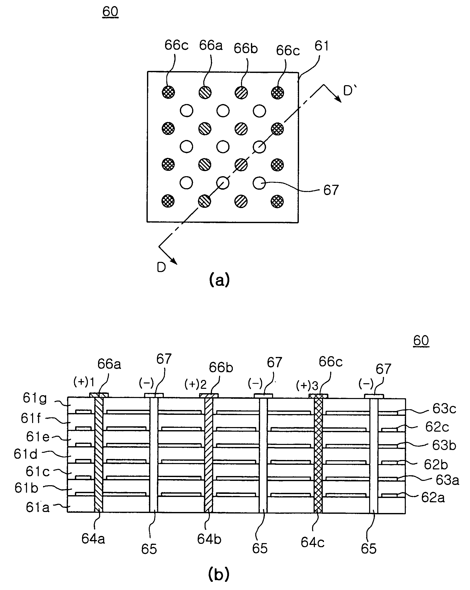 Multilayered chip capacitor array