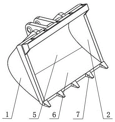 A variable curvature excavator bucket