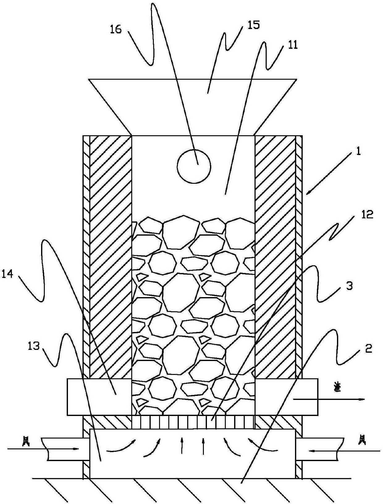 Bottom-blowing oxidation rough smelting technology for antimony ore and metallurgical furnace