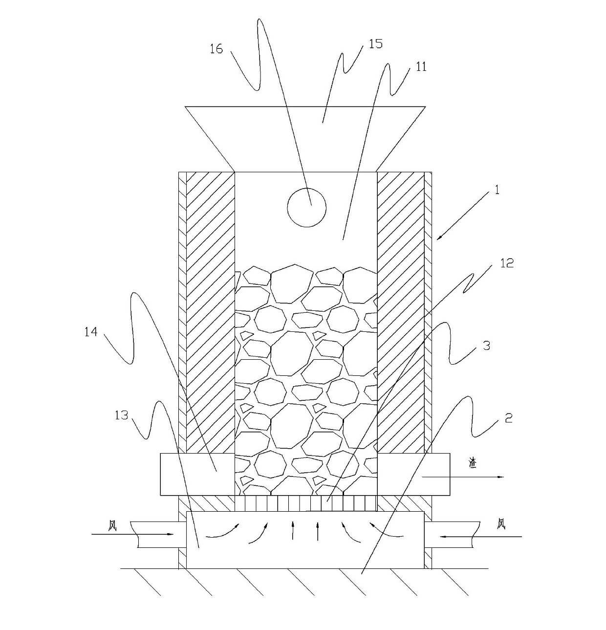 Bottom-blowing oxidation rough smelting technology for antimony ore and metallurgical furnace