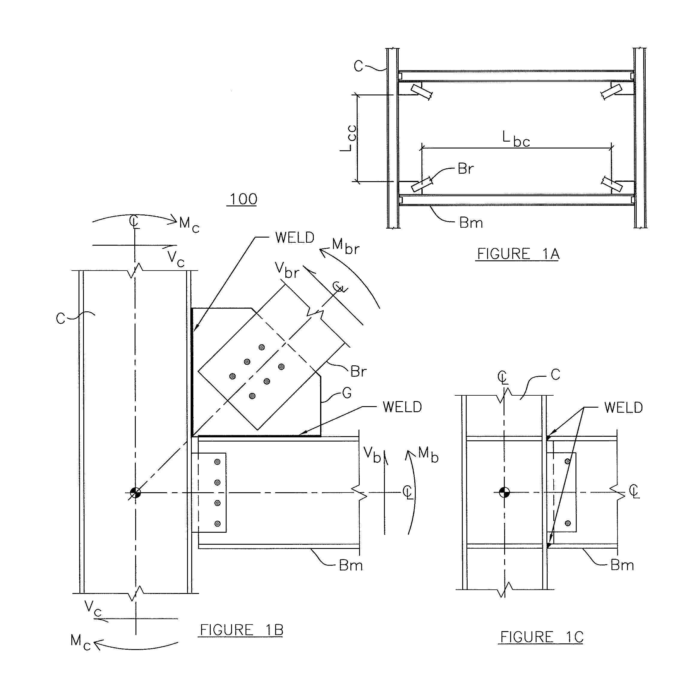 Split gusset connection