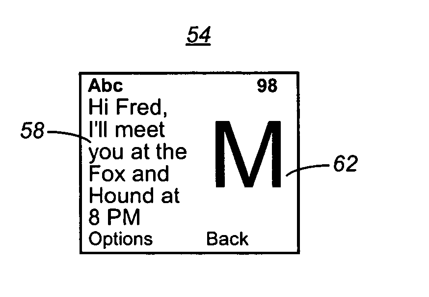 User interface apparatus, and associated method, for facilitating viewing of display indiciaon a user display by a visually-impaired user