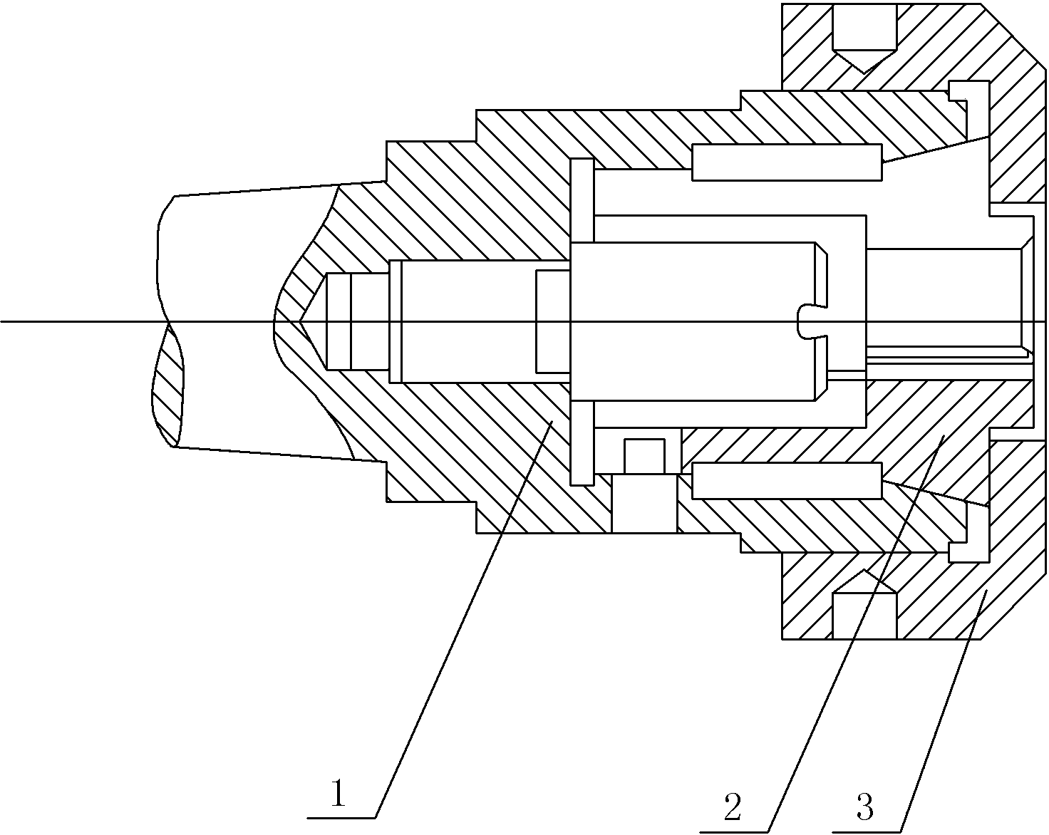 Displacement-type spring chuck