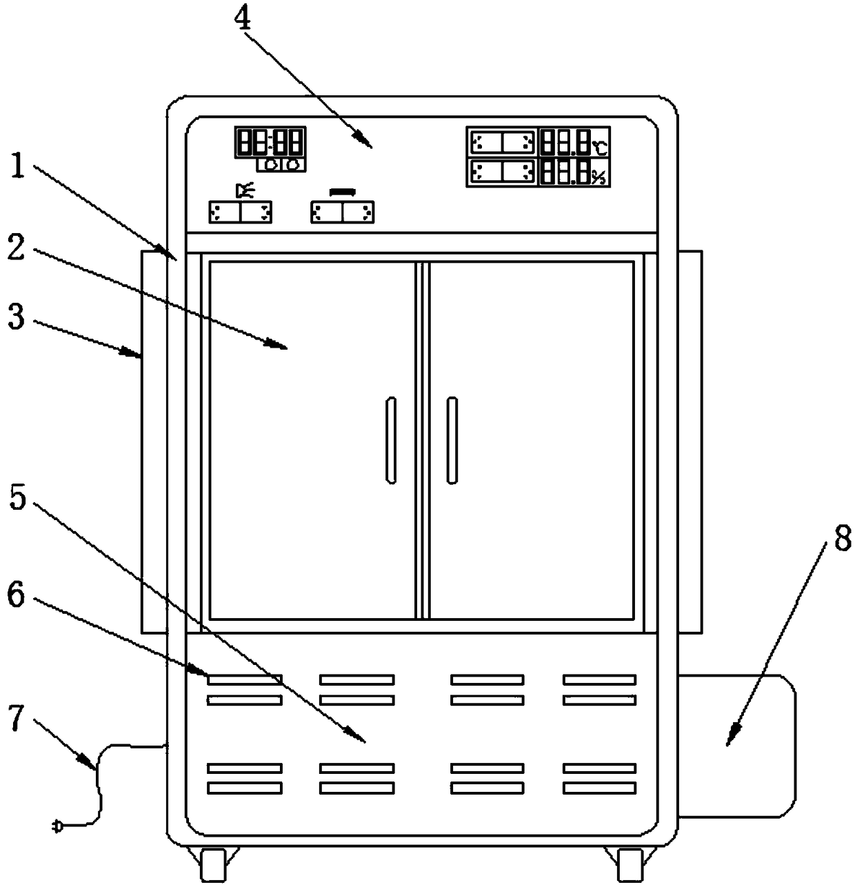 Platform type intelligent combination germination accelerating device with adjustable temperature and humidity and controllable illumination