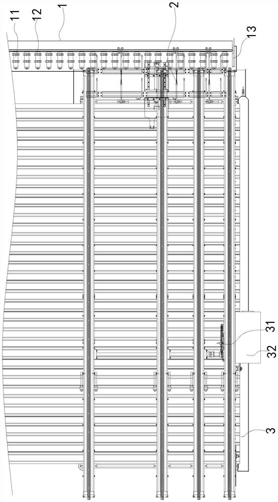 Side mold sorting mechanism applying mold distribution robot and mold distribution method