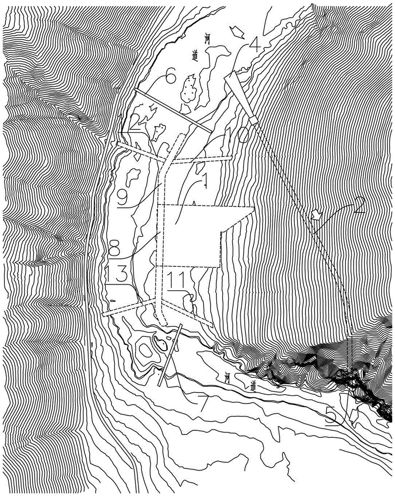 Construction diversion method of dam-type hydropower station combined with one-time interception and stage-by-stage interception