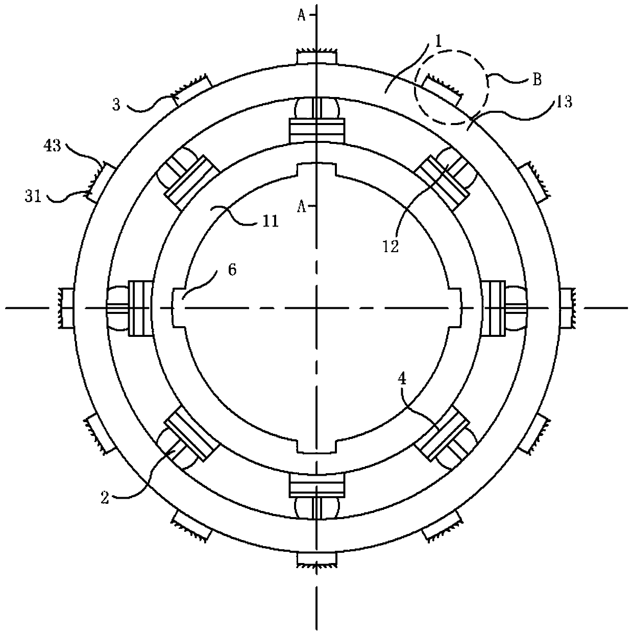 An industrial anti-skid bearing