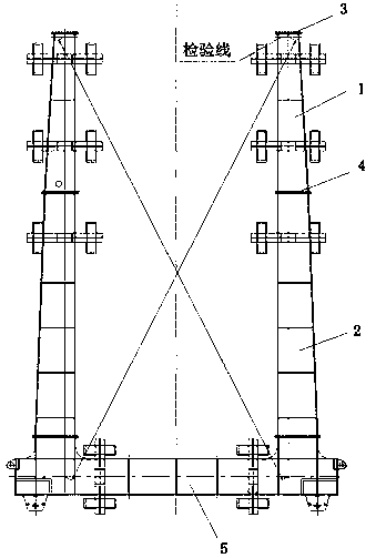 Manufacturing method of upper supporting legs of tire crane