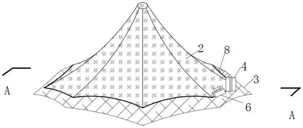 Ice and snow landscape building with transparent air film as modeling and supporting