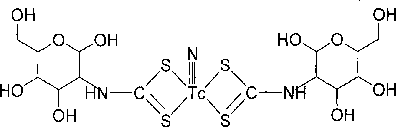 TcN(DGDTC)2 complexes as well as preparation method and use thereof