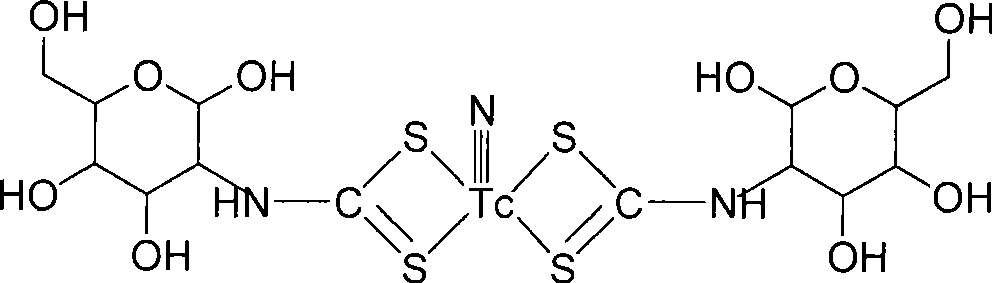 TcN(DGDTC)2 complexes as well as preparation method and use thereof