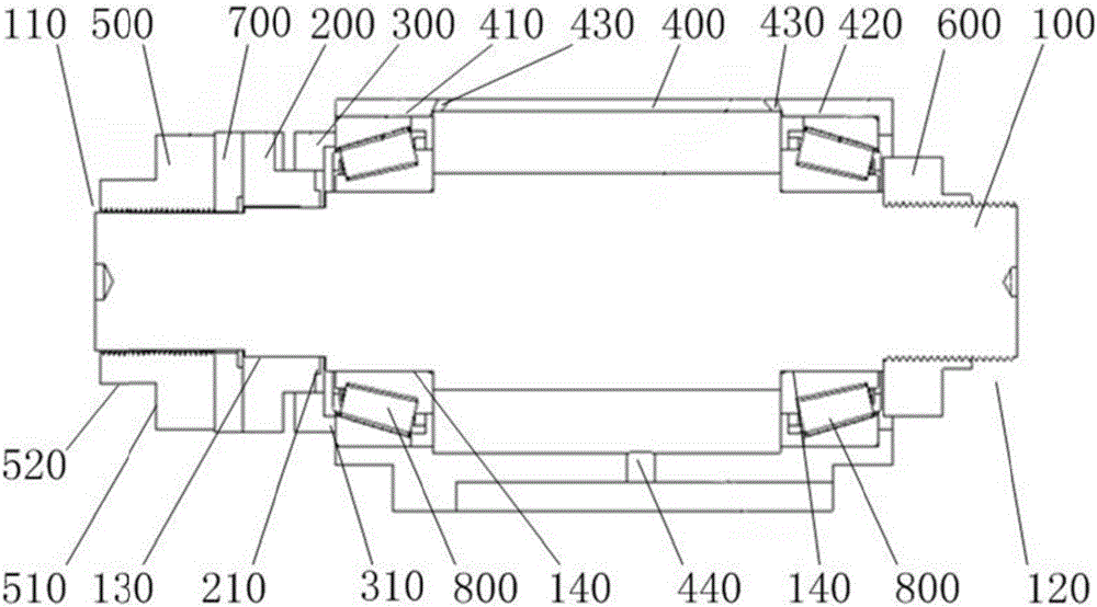 Comprehensive measurement device and method for bearing rigidity and starting friction torque