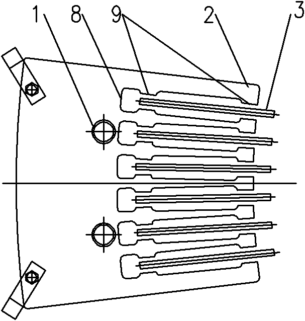 Work clamp of stator pressing plate