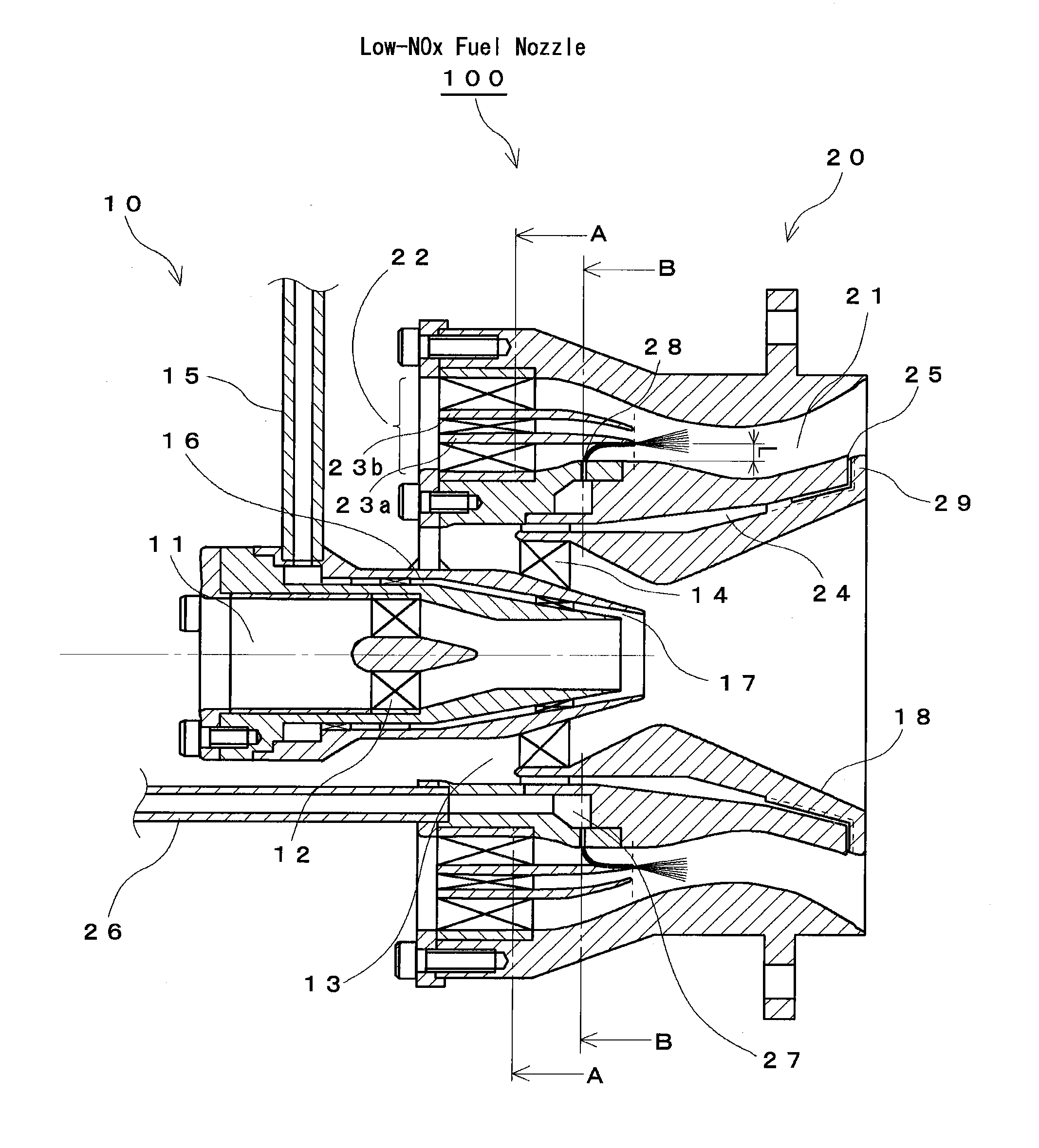 Staging fuel nozzle