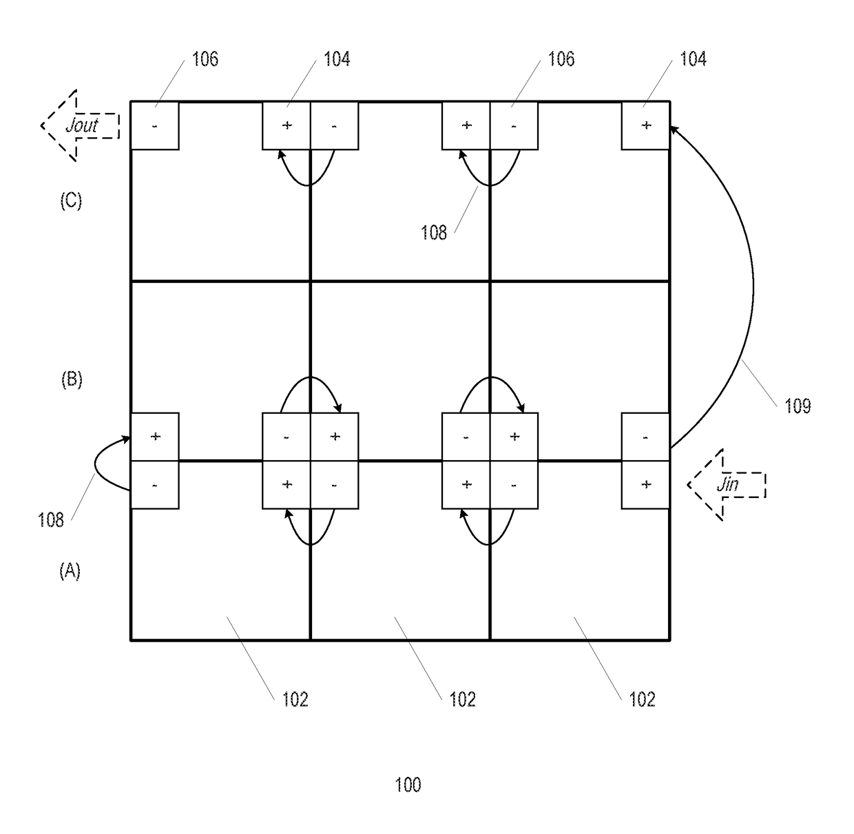 Photovoltaic modules with corner junction boxes and array of the same