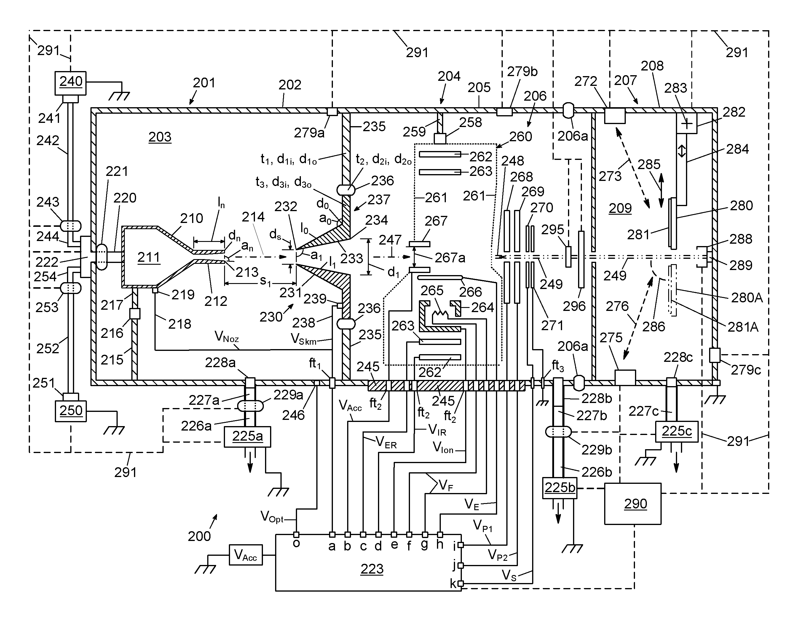 High-voltage gas cluster ion beam (GCIB) processing system