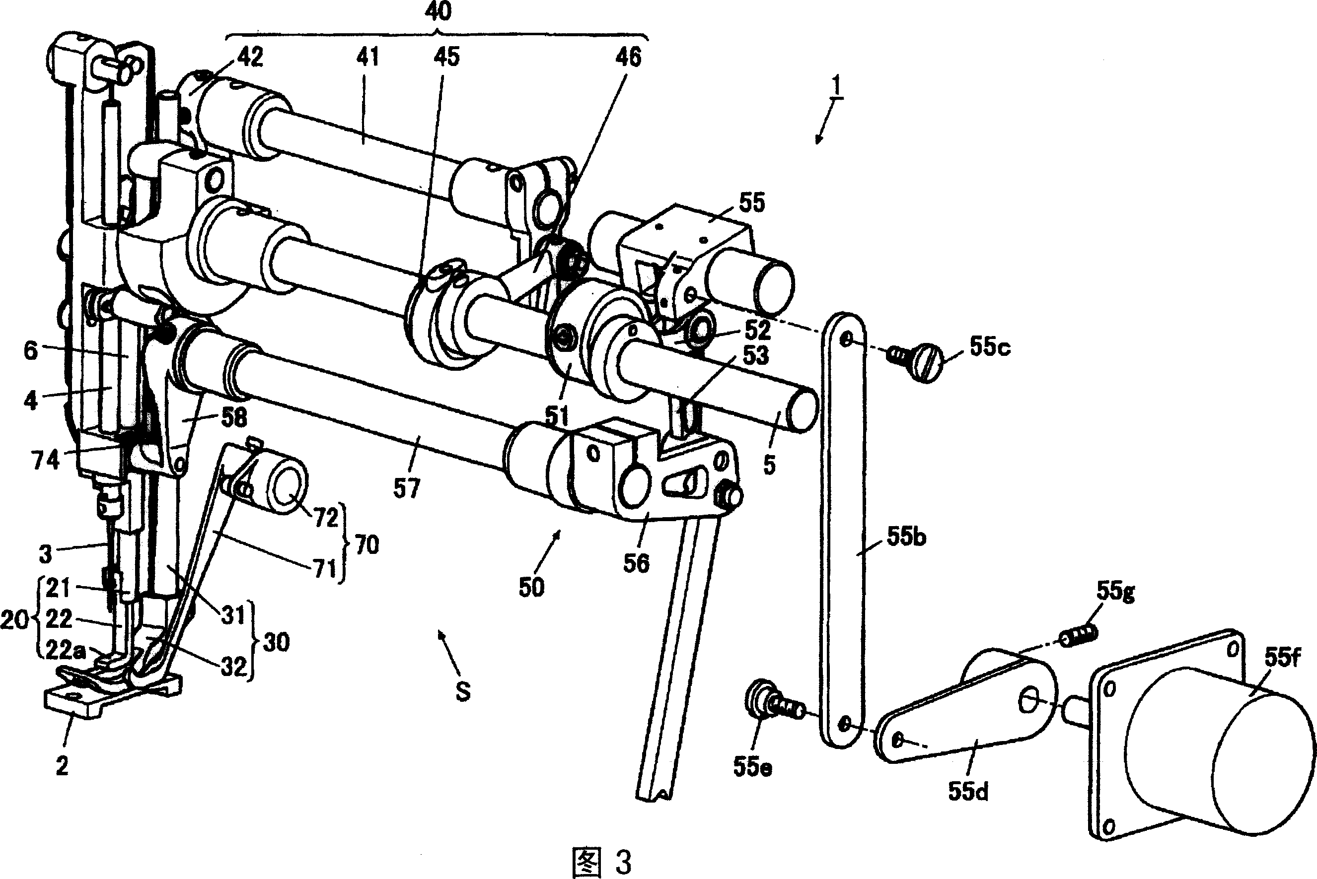 Cloth-feeding device of sewing machine