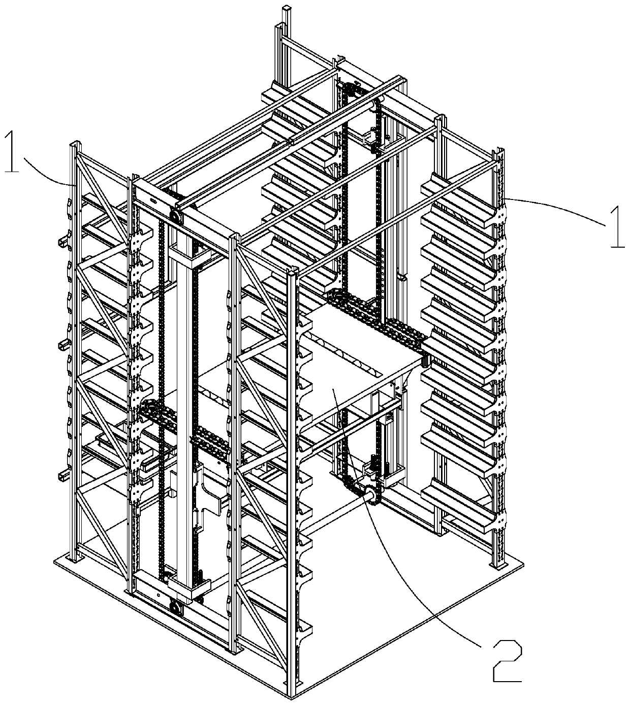 Automatic storing cargo cabinet