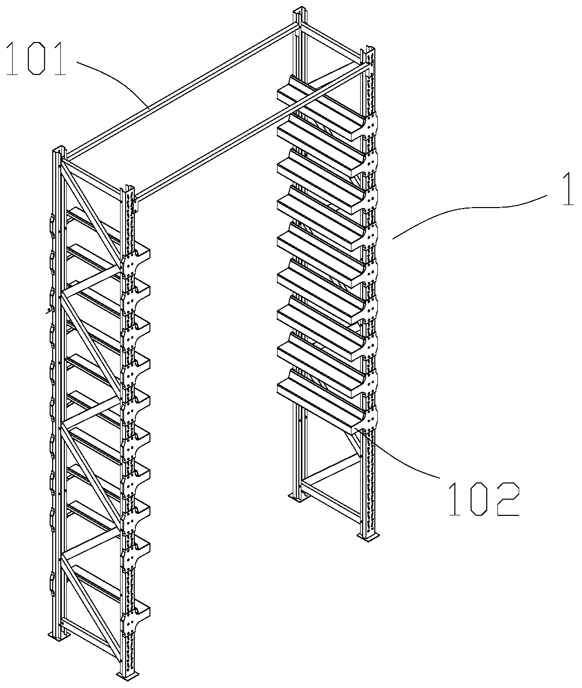 Automatic storing cargo cabinet