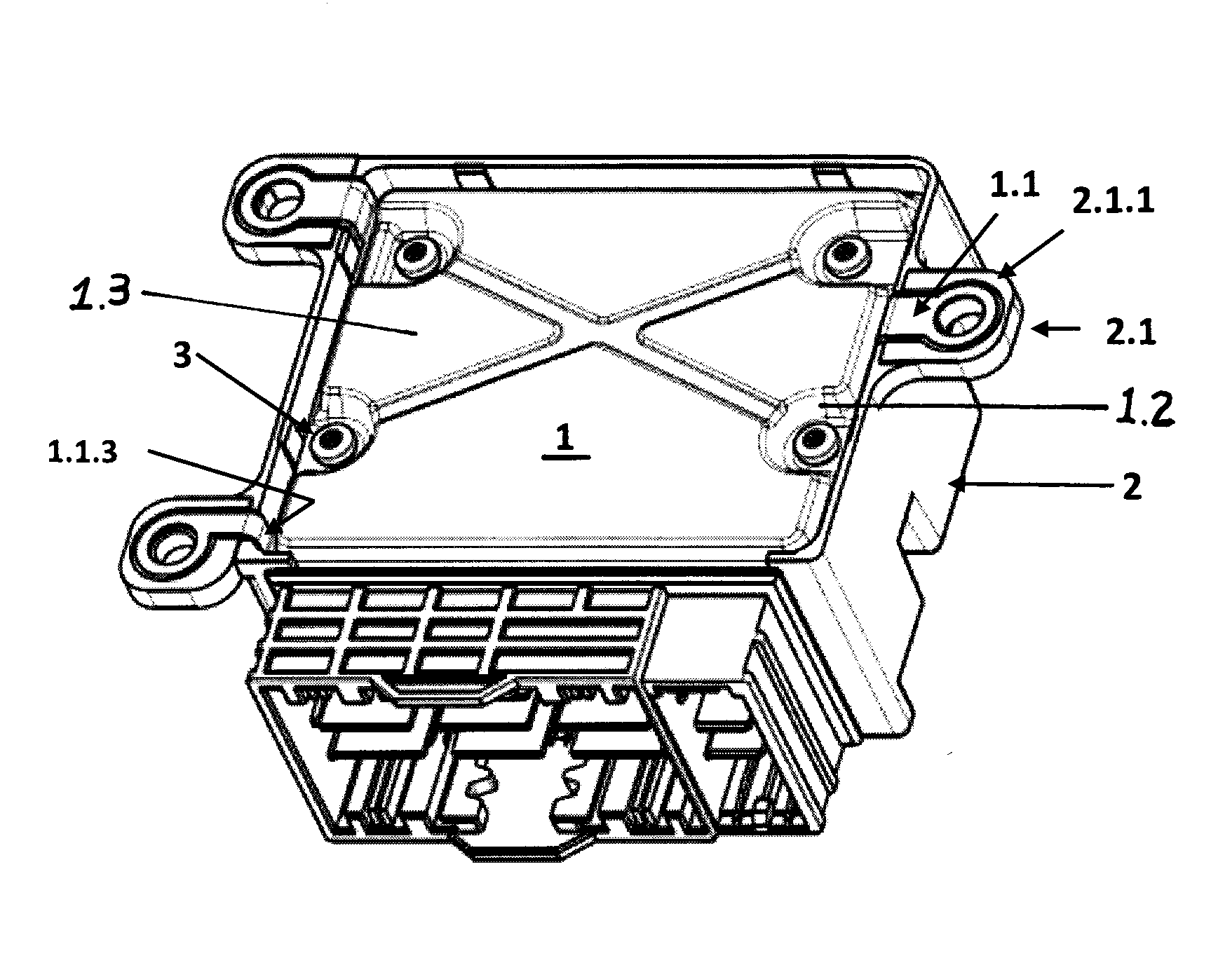 Electronic Assembly with a Housing Having a Plastic Part and a Metal Part