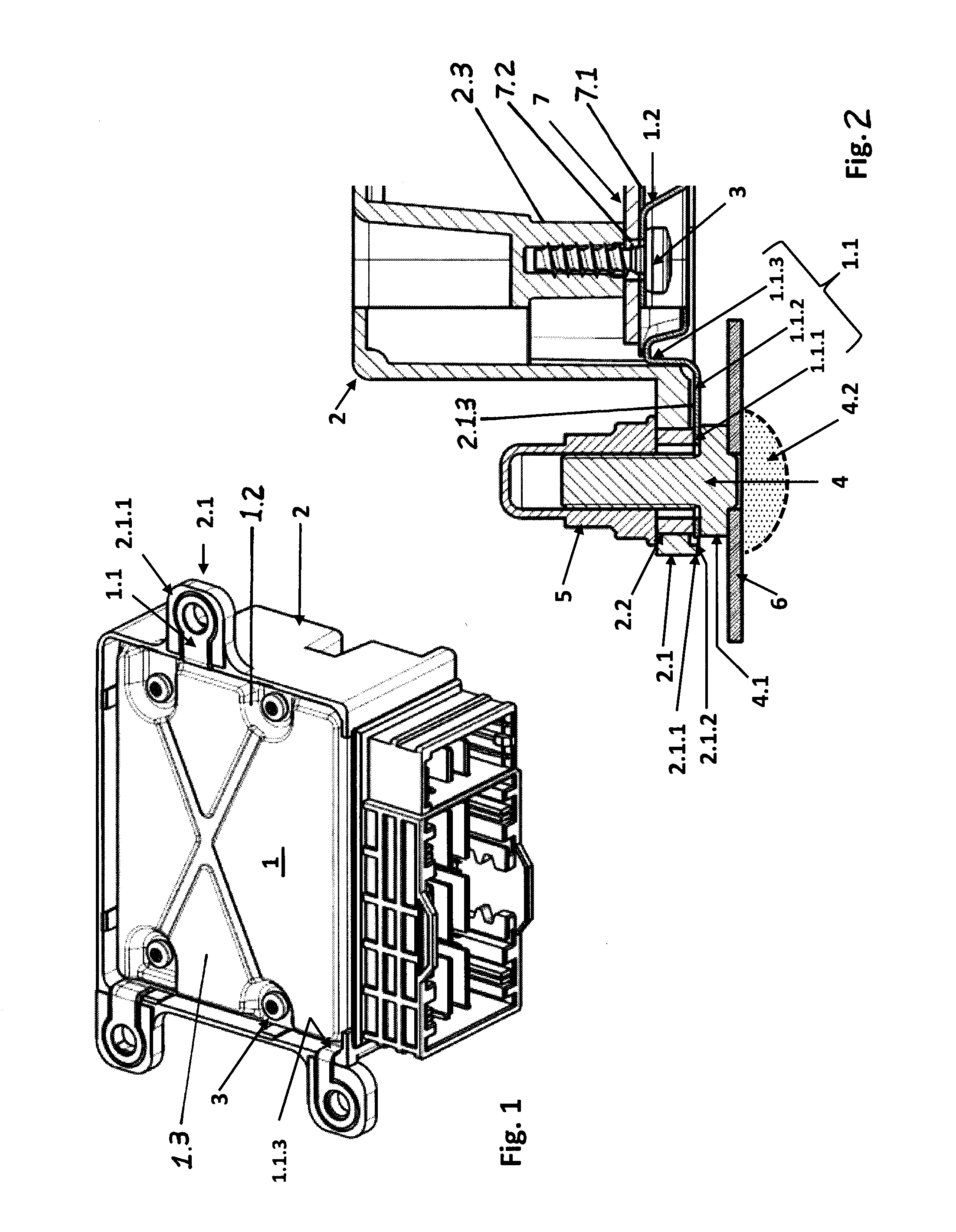 Electronic Assembly with a Housing Having a Plastic Part and a Metal Part