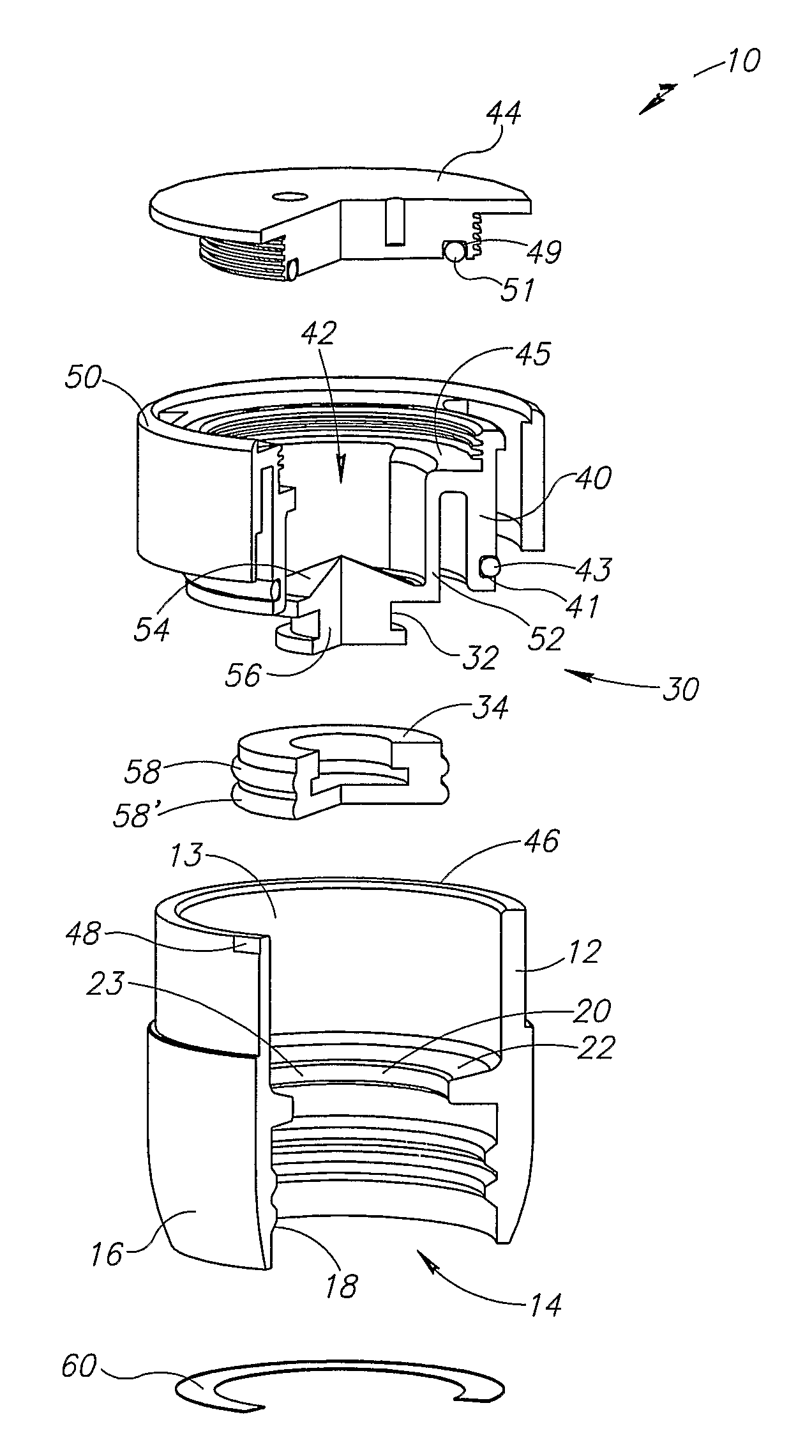 Cartridge unit for a multi-compartment container assembly