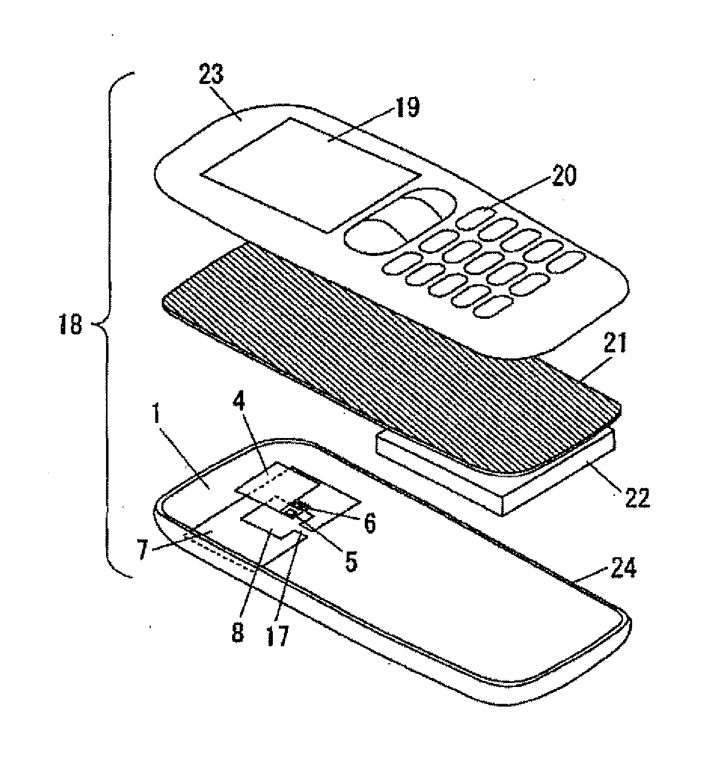 Antenna and portable terminal using the same