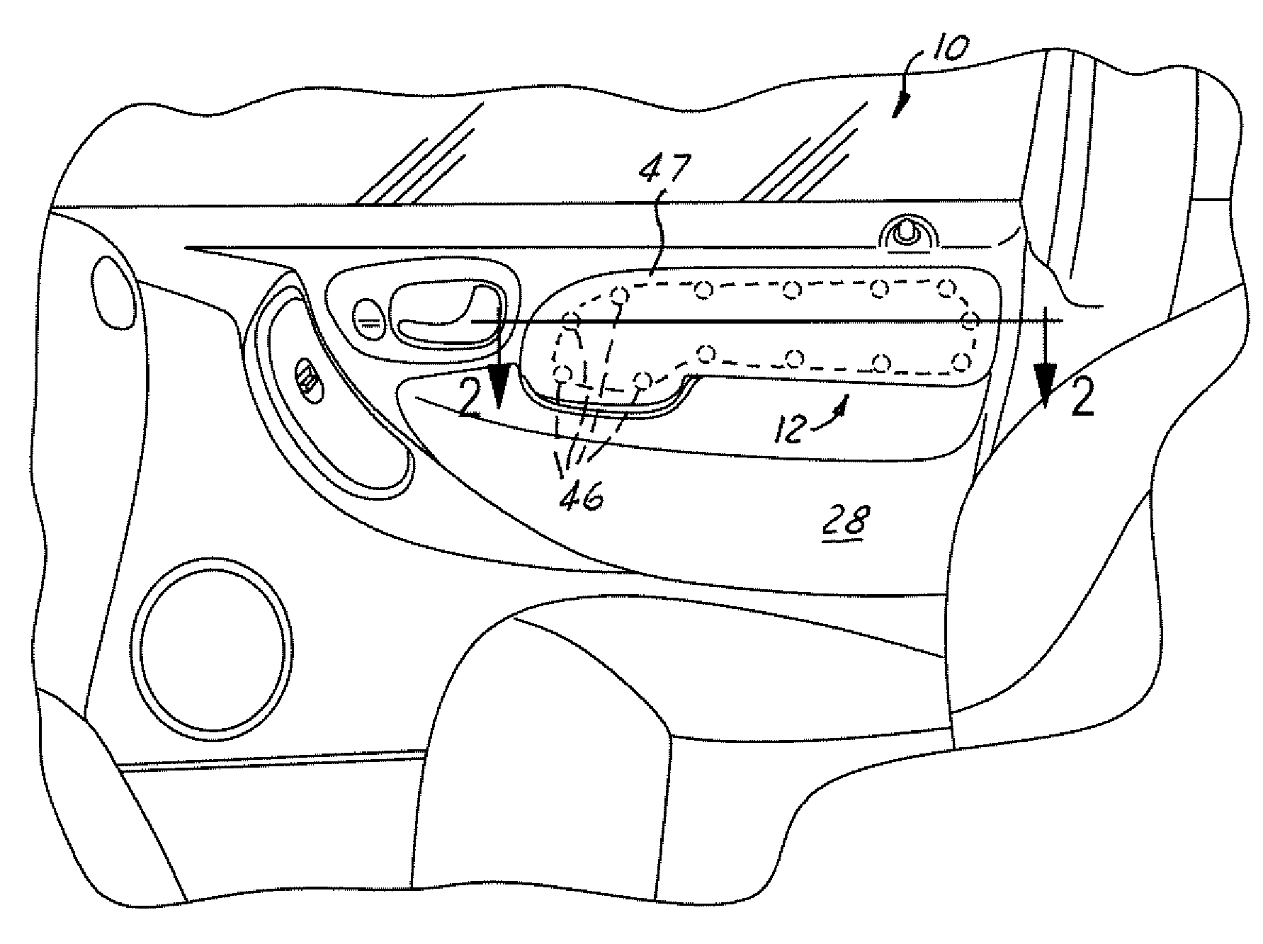 Self sealing heat stake on an overmolded panel