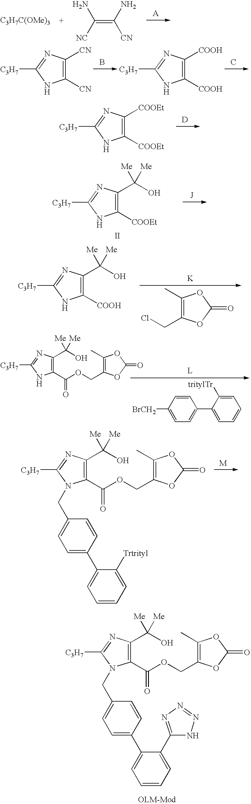 Olmesartan medoxomil with reduced levels of impurities