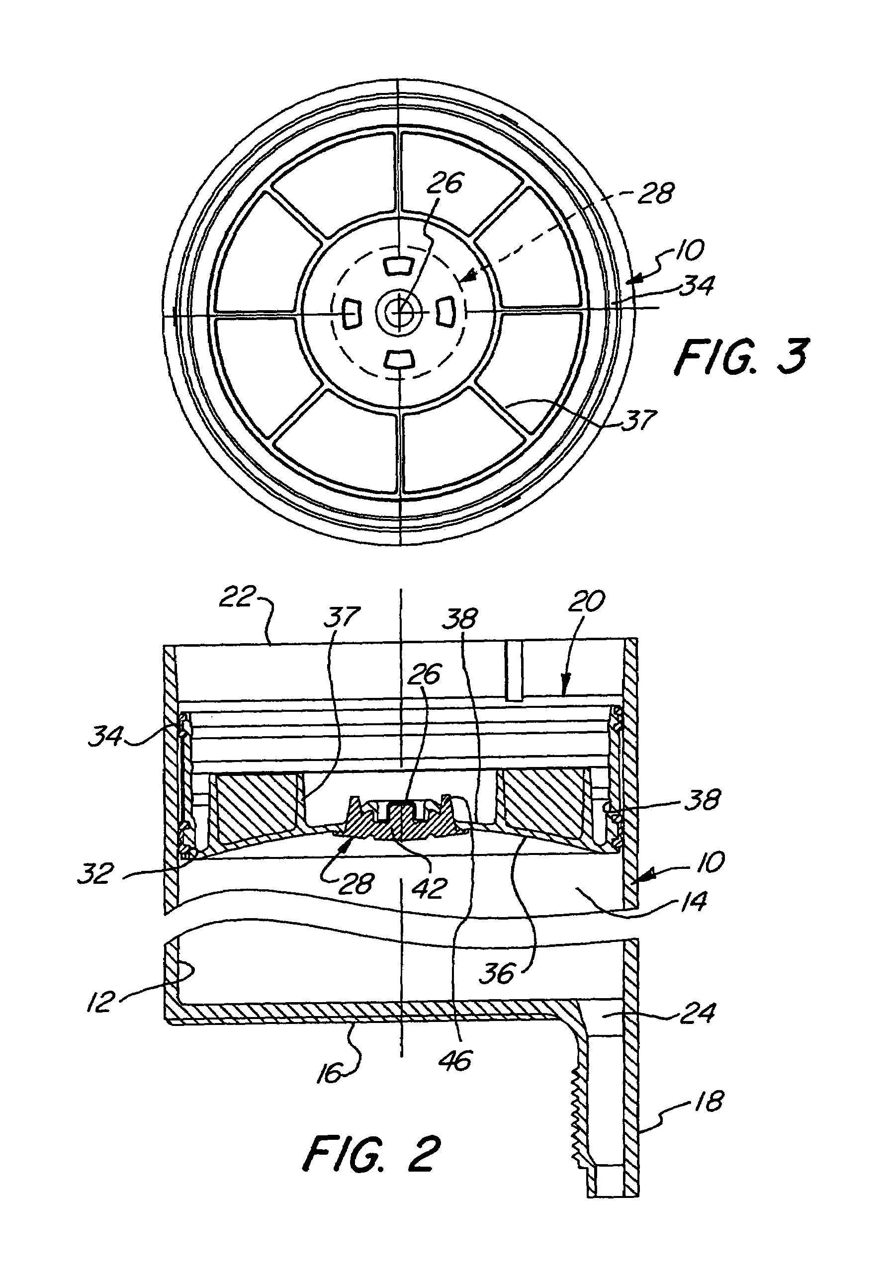 Venting seal for dispenser