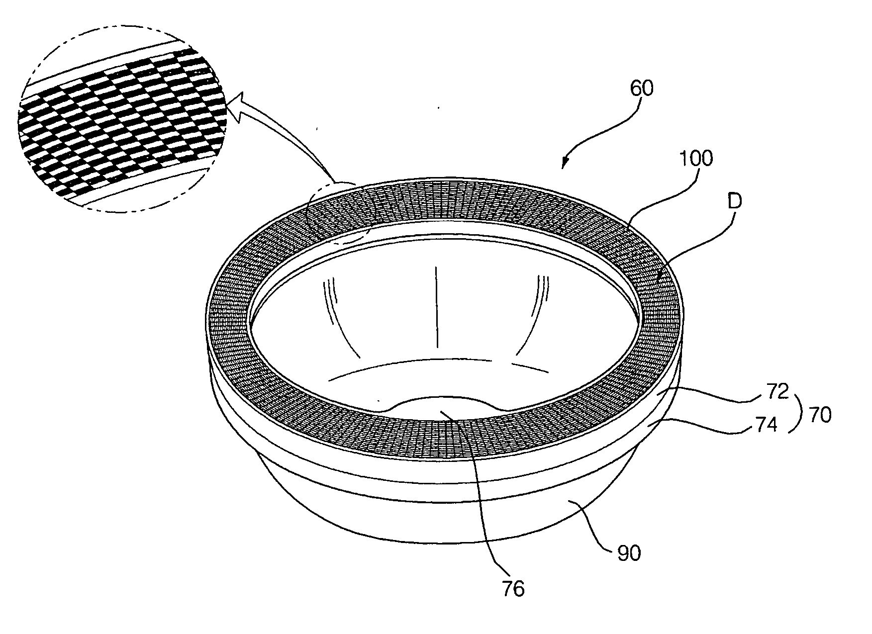 Door for drum type washing machine and method of manufacturing door with decorative part