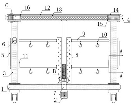 Airing device for agricultural product processing