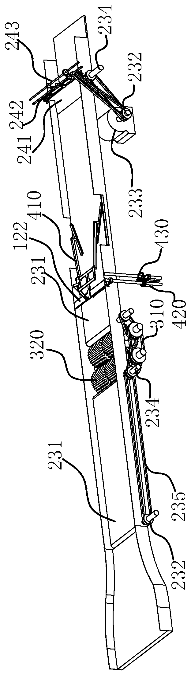 Longitudinal cutting type kelp cutting machine