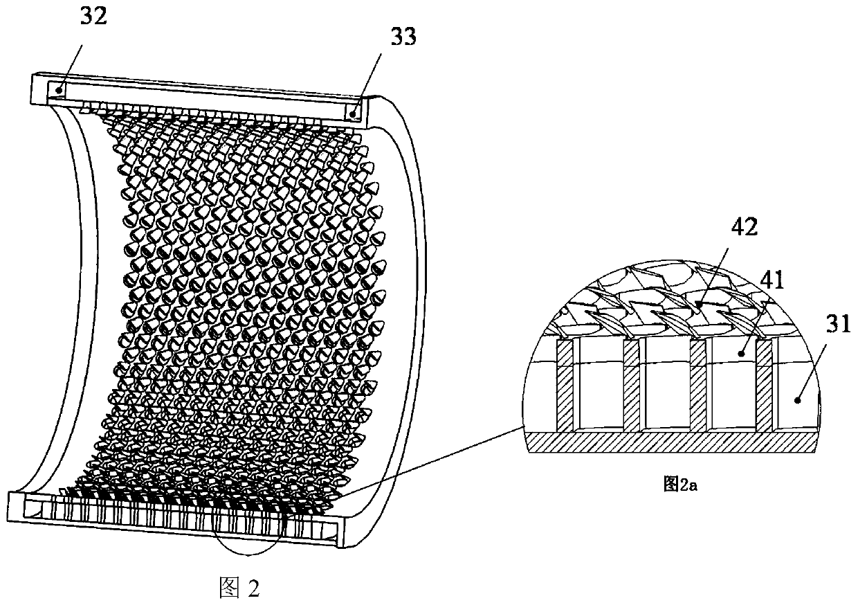 Combined hole-pattern damper seal with flanged damping holes