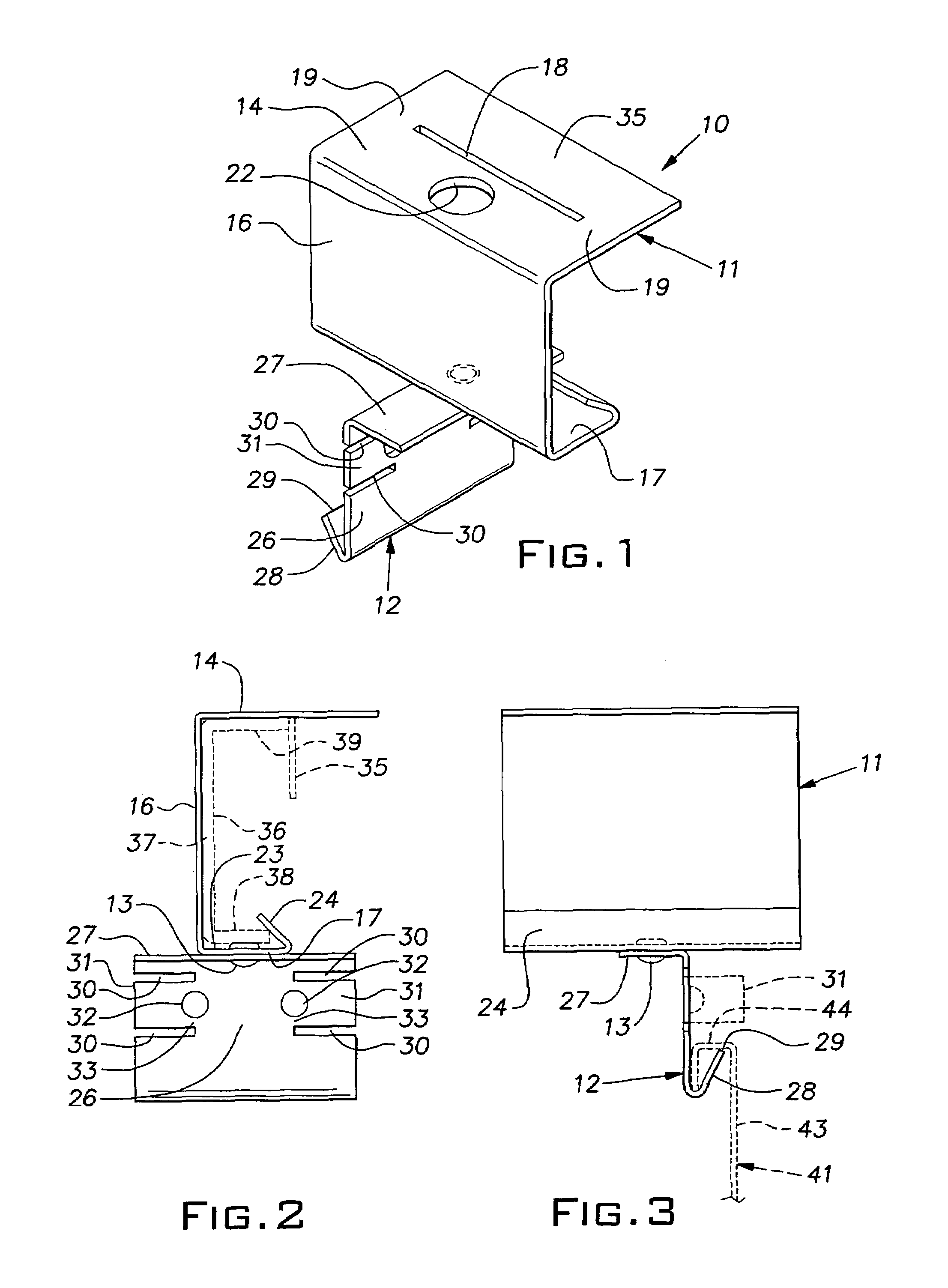 Panel attachment clip