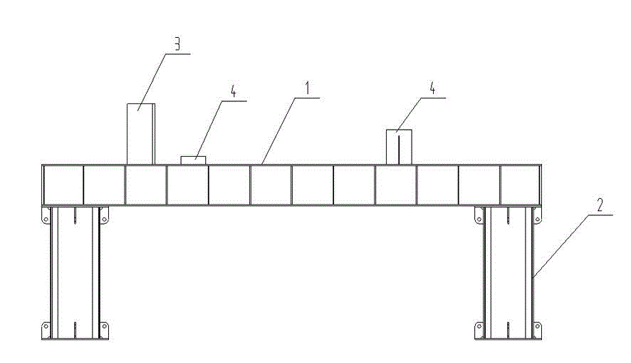 Vertical assembling construction method for trussed arch bridge