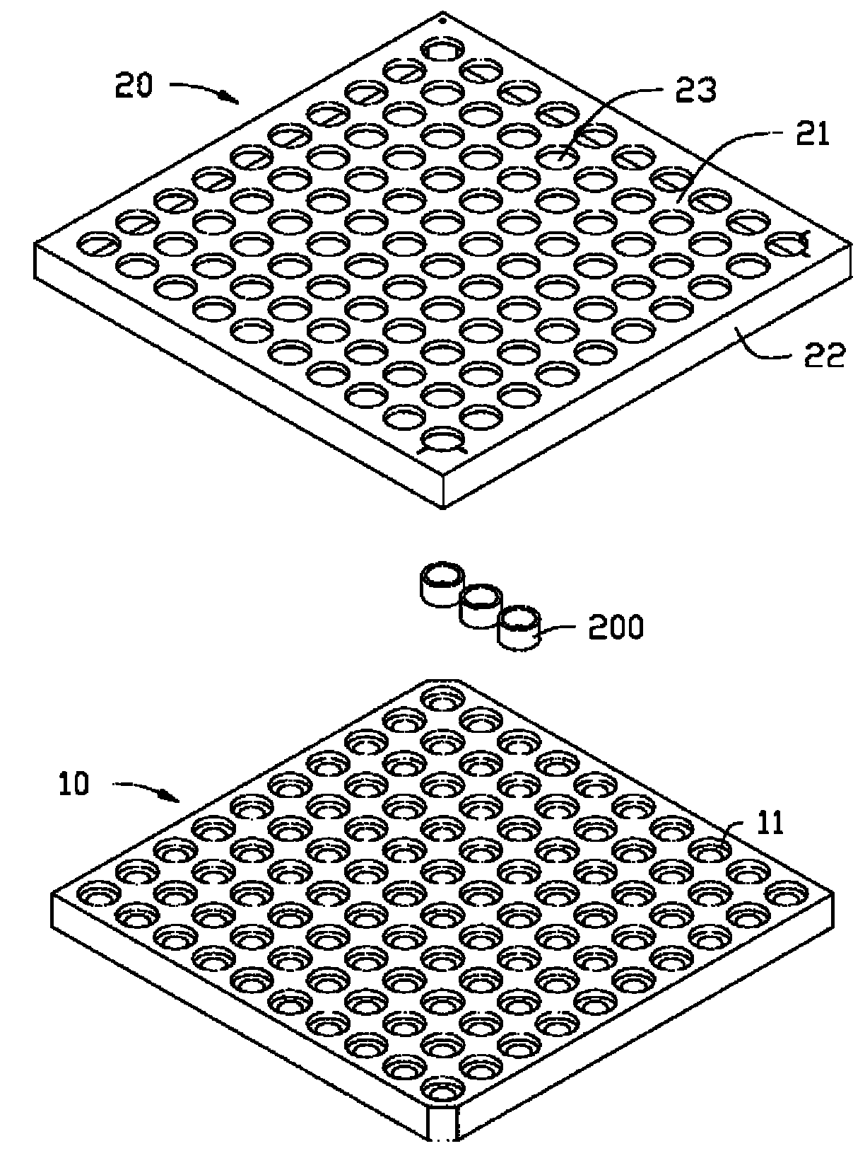 Lens module gluing location device