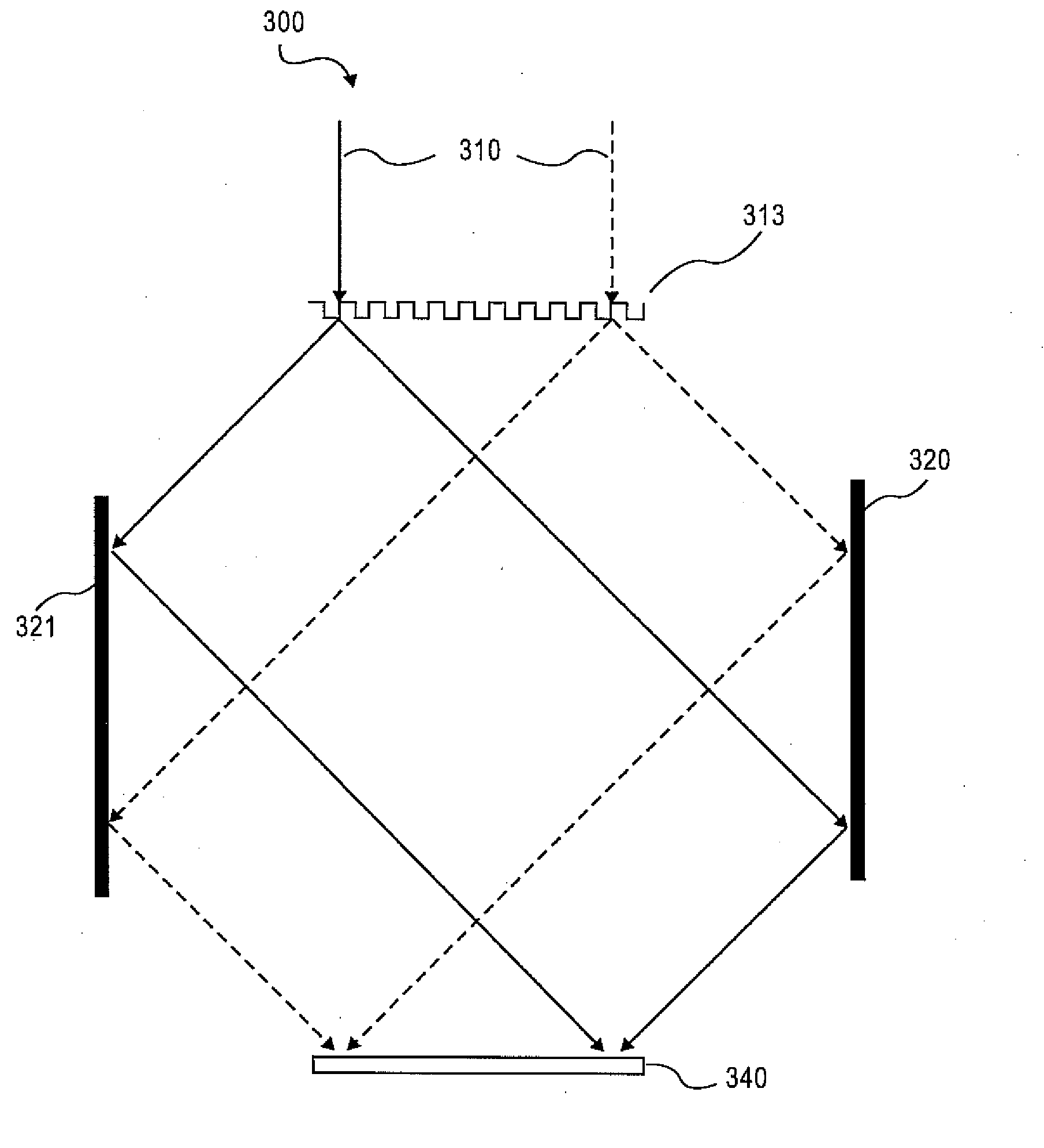 Large area patterning using interferometric lithography