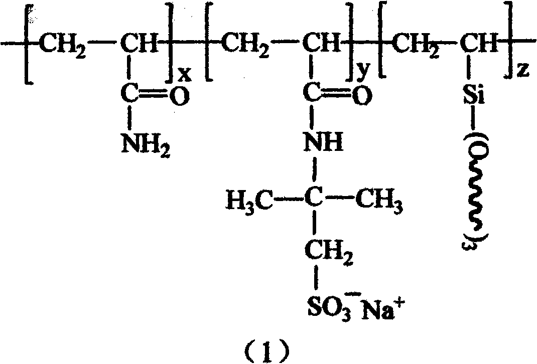 Long-branched chain polyacrylamide copolymer and preparation method thereof