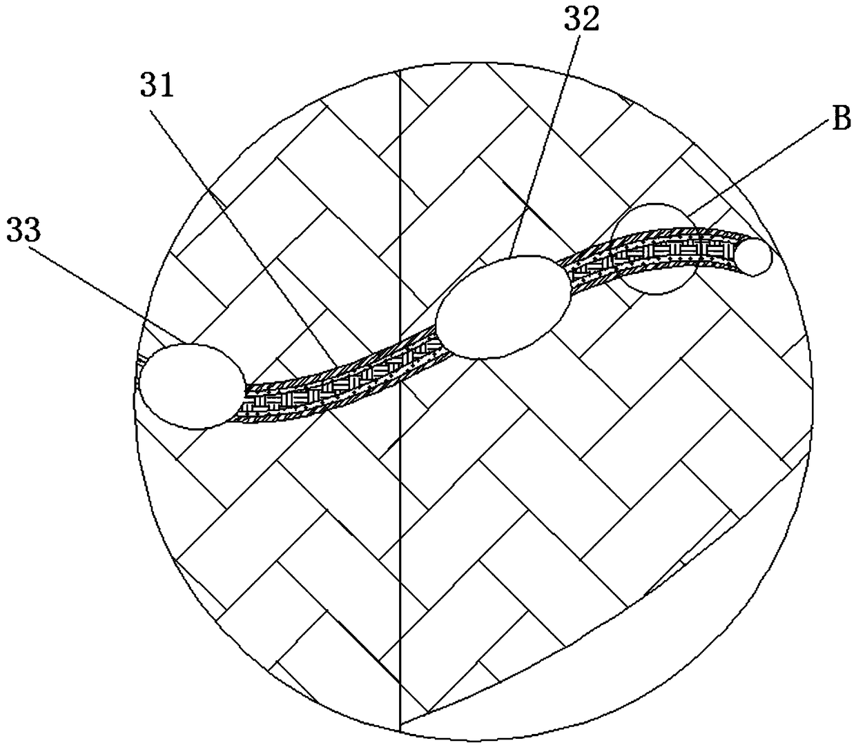 Manned high-speed elevator carbon fiber reinforced cold-resistant and flame-retardant balance compensation chain