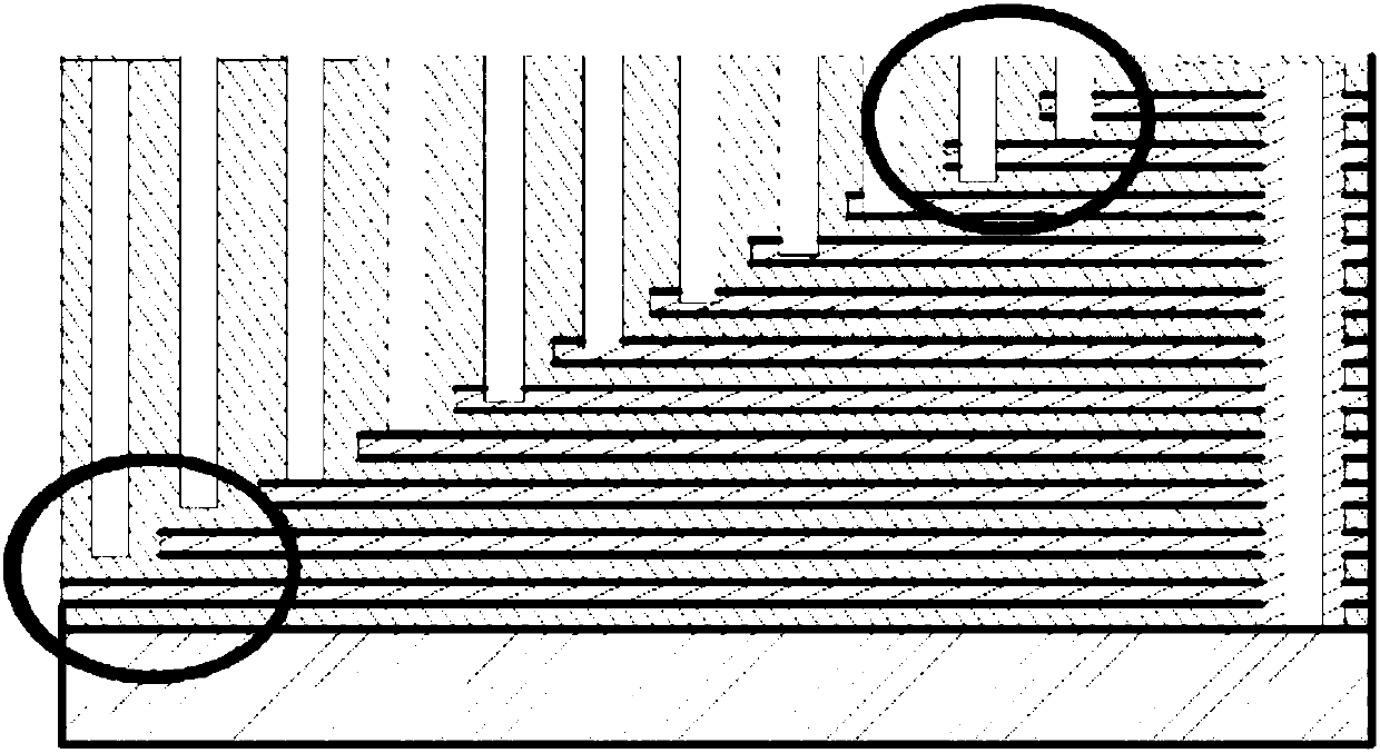 Method for increasing contact window in stair region by ion implantation