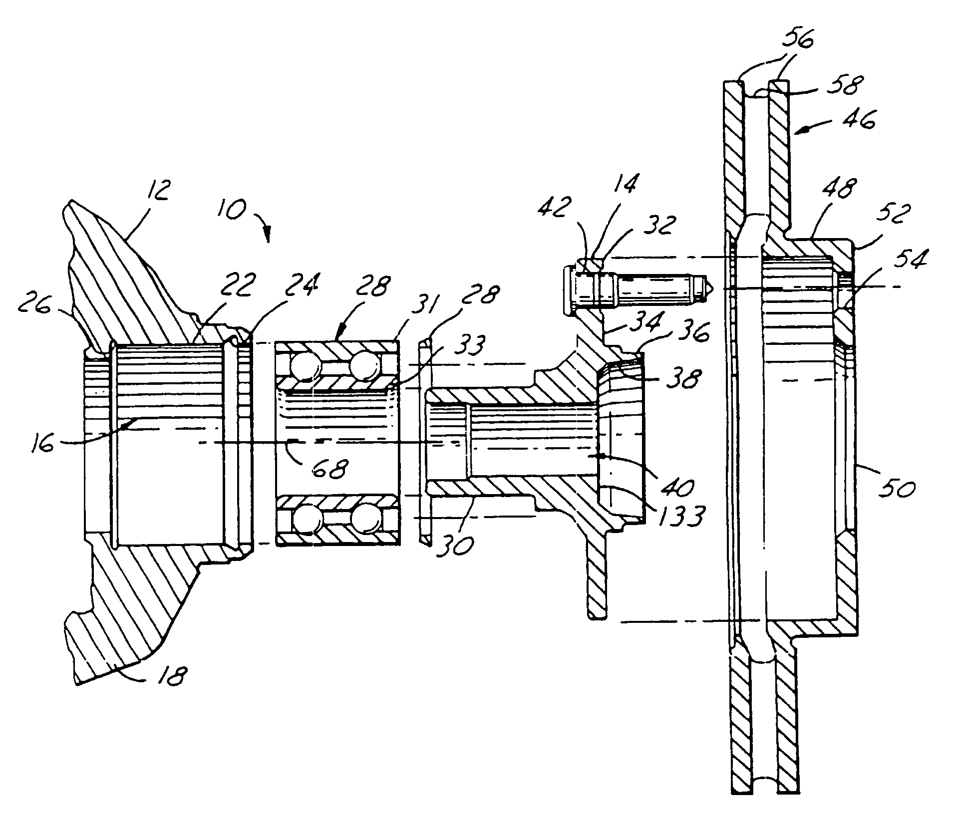 Knuckle hub assembly and method for making same