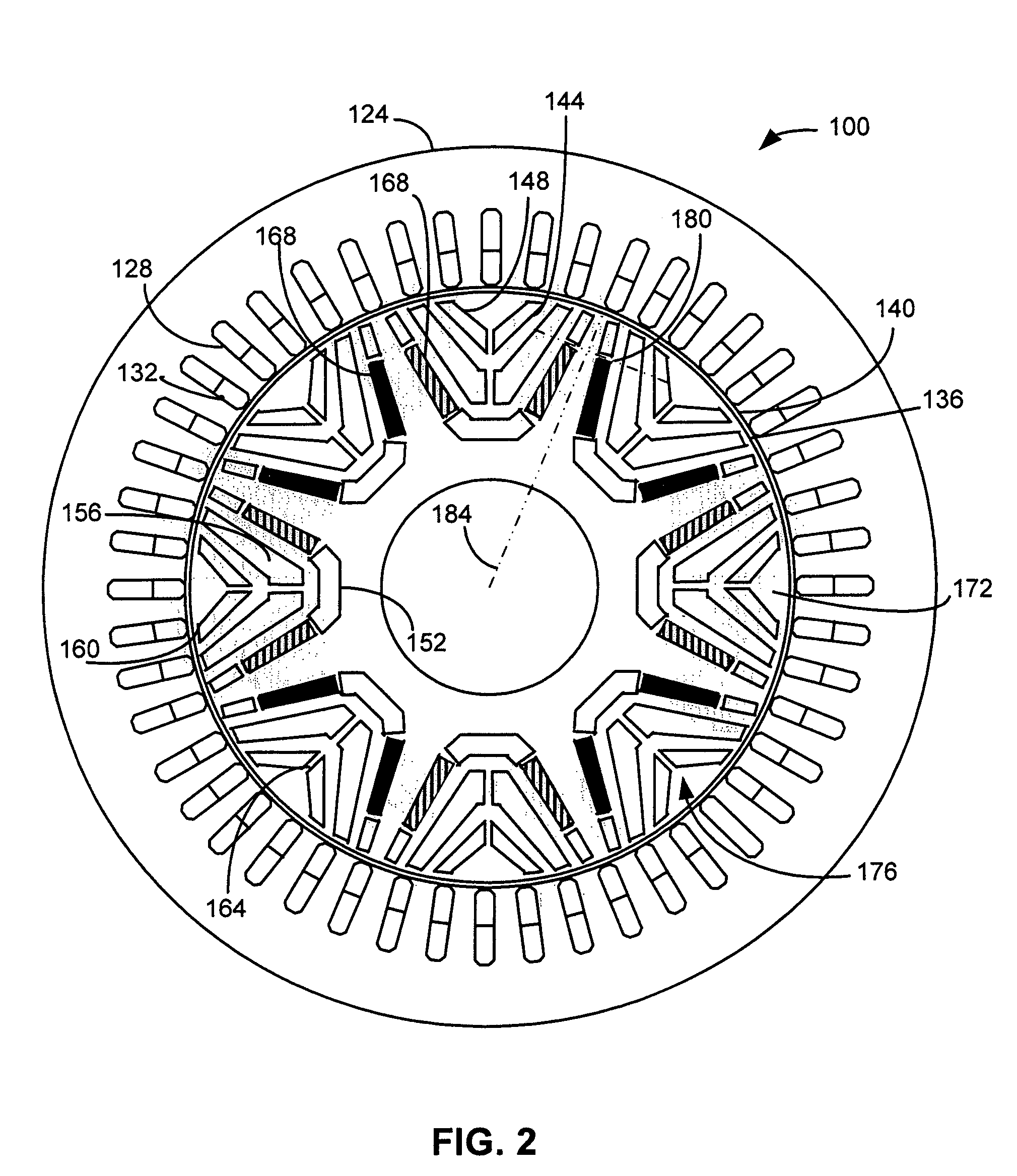 Rotor magnet placement in interior permanent magnet machines