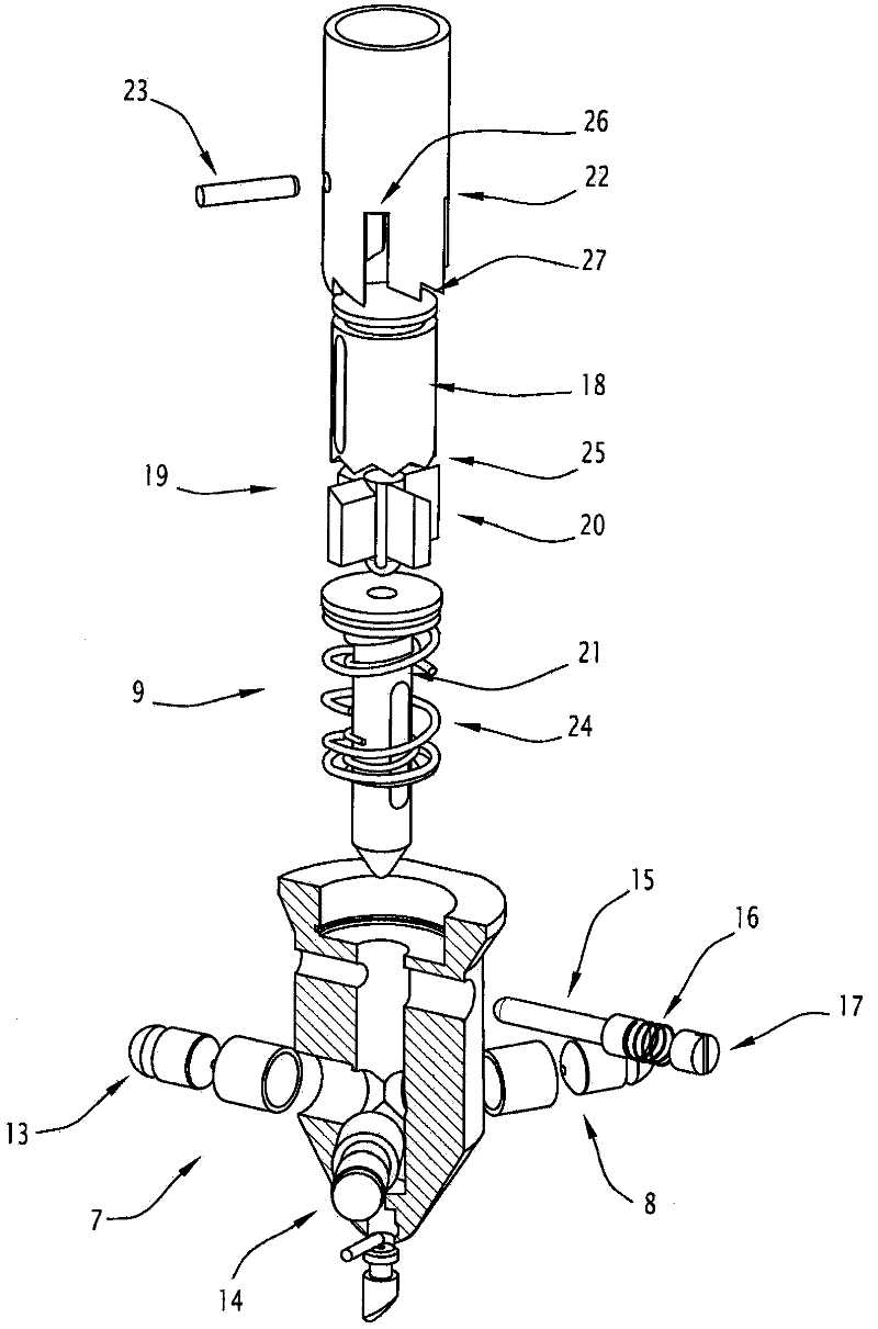 Anchoring harpoon, for example for an aircraft, and anchoring system including one such harpoon