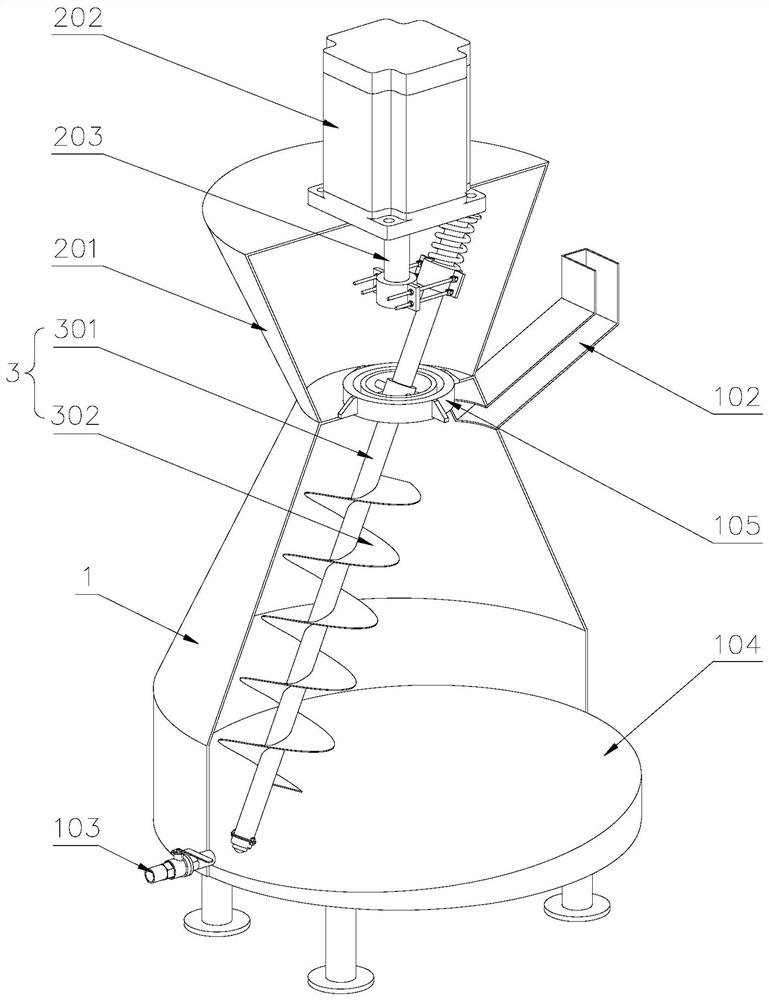 Water-fertilizer-pesticide uniform mixing device for agricultural drip irrigation