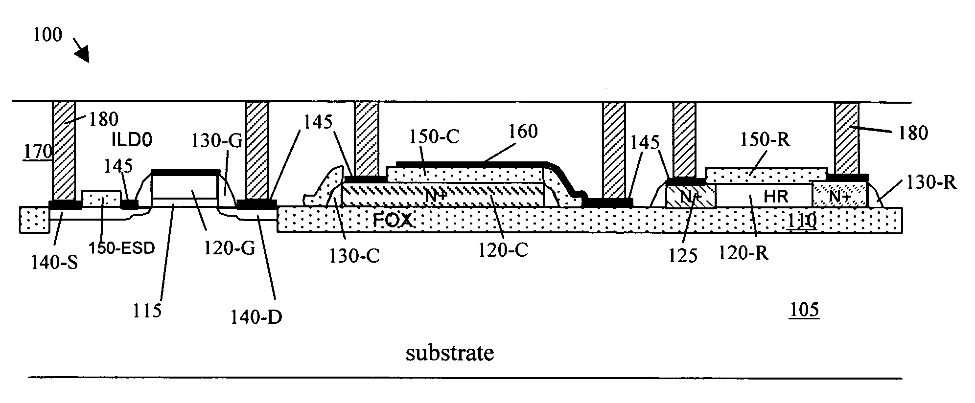 Formation of high sheet resistance resistors and high capacitance capacitors by a single polysilicon process