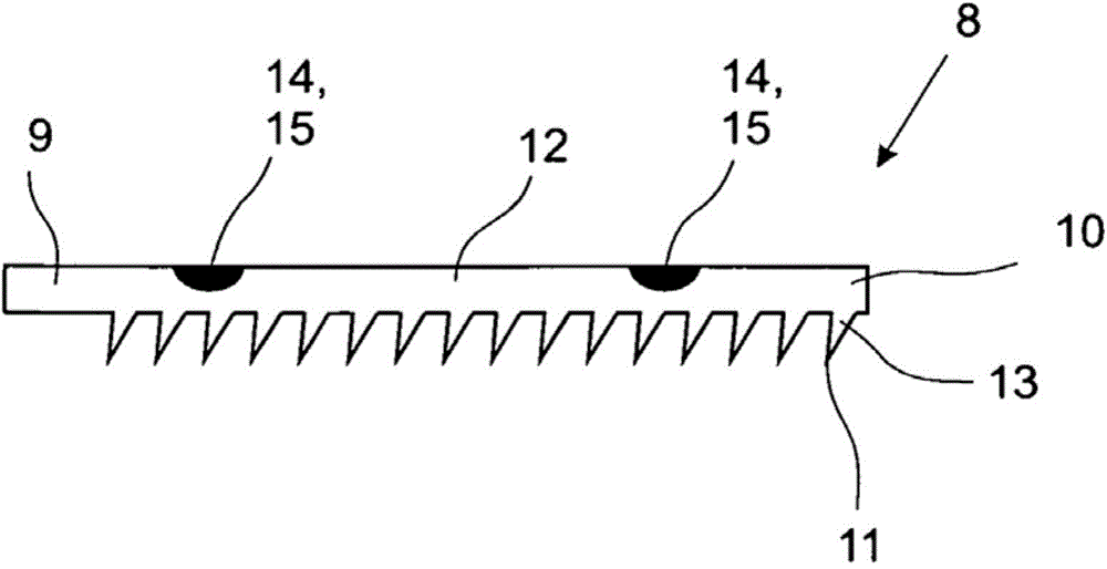 Fitting and flat bar for textile processing machine